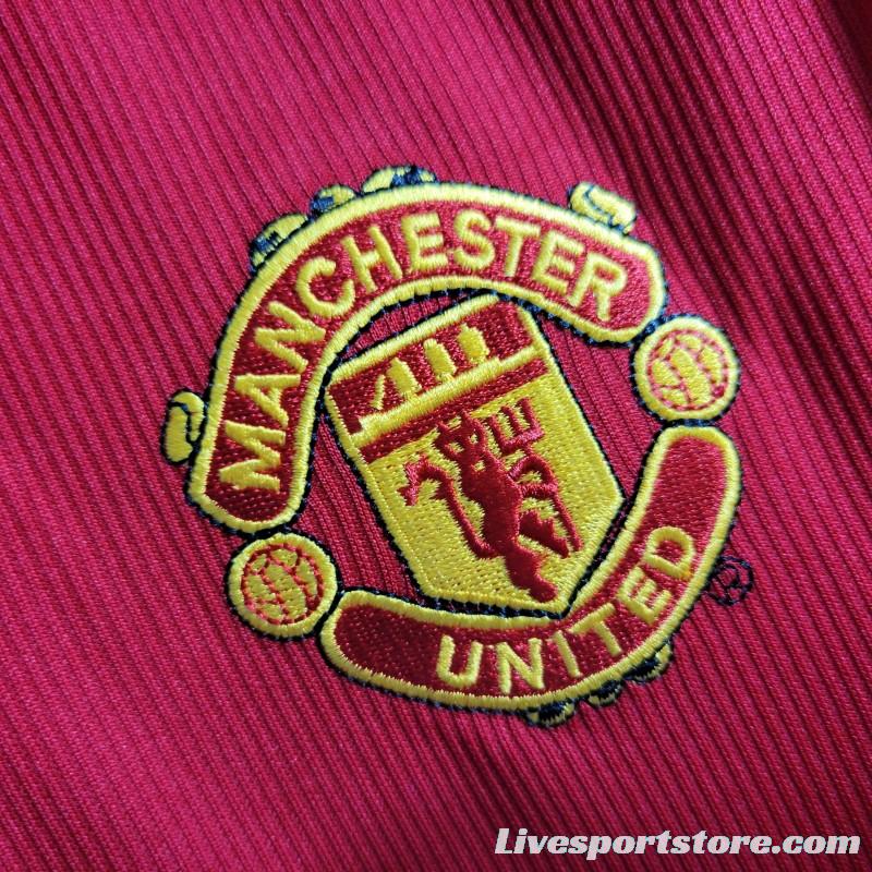 Retro Long Sleeve 98/99 Manchester United Home Jersey