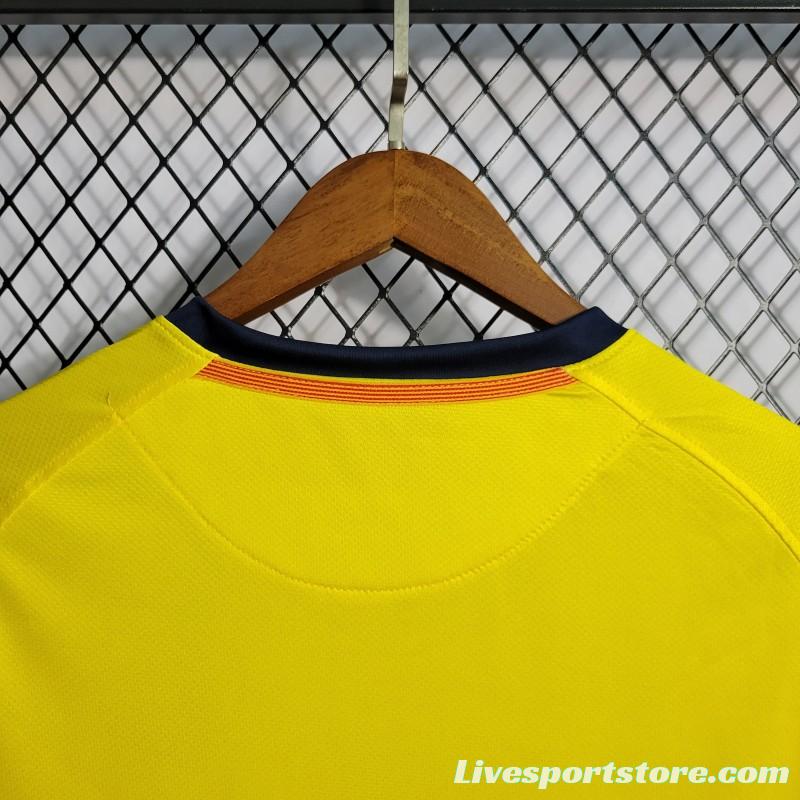 Retro 08/09 Barcelona Away Yellow Jersey