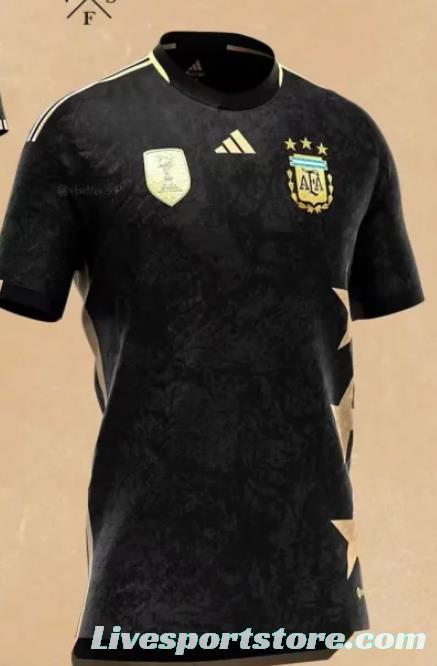 3 Stars 2023 Argentina Black Commemorative Jersey With World Cup Champion Patch