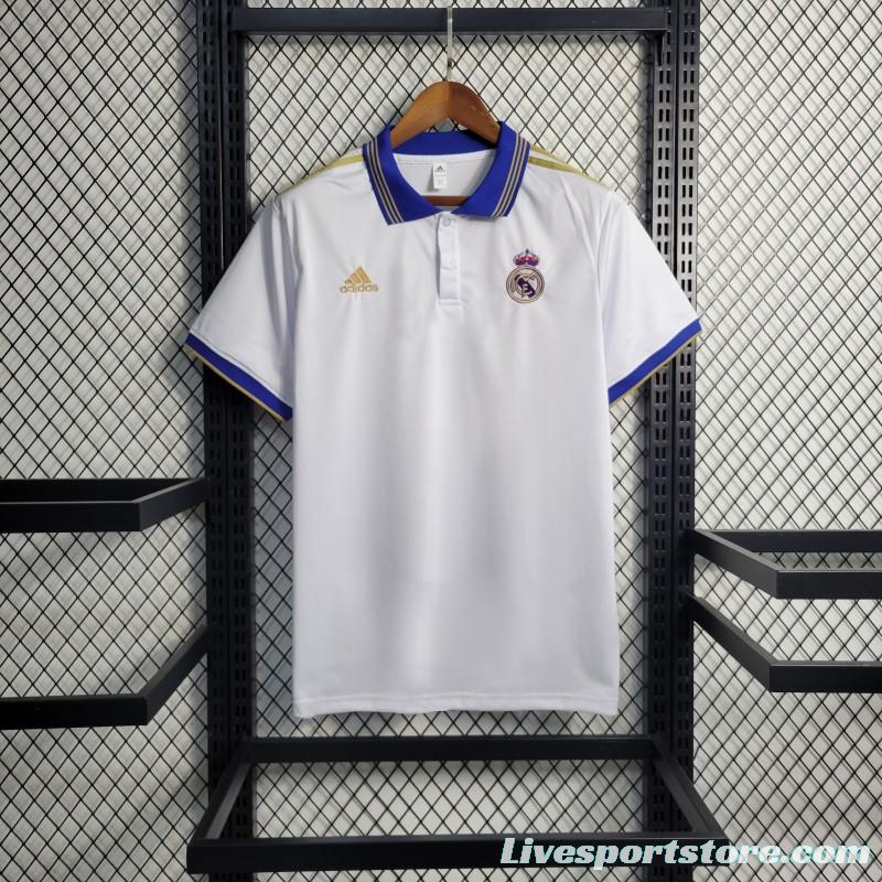 23-24 Real Madrid White POLO Jersey