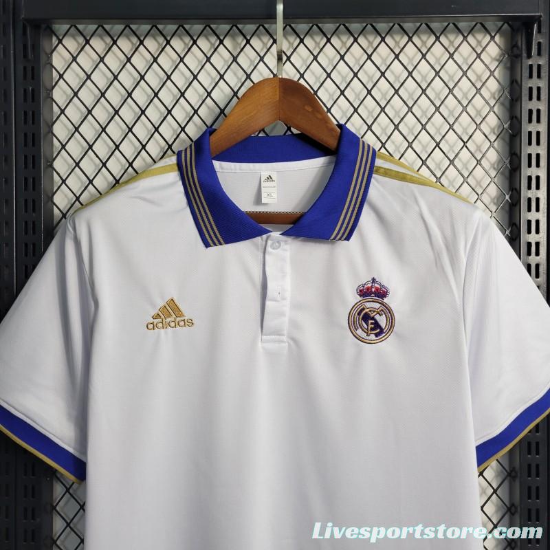 23-24 Real Madrid White POLO Jersey