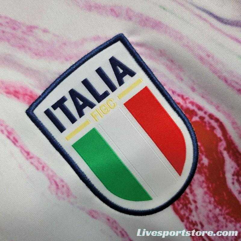 2023 Italy FIGC Pre-Match White Jersey