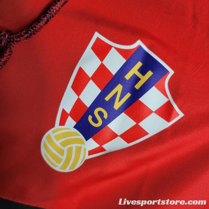 2023 Croatia Red/Black Windbreaker