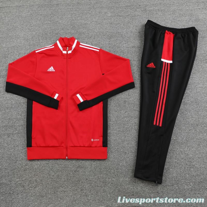 2023 Adidas Red Black Full Zipper Jacket +Pants