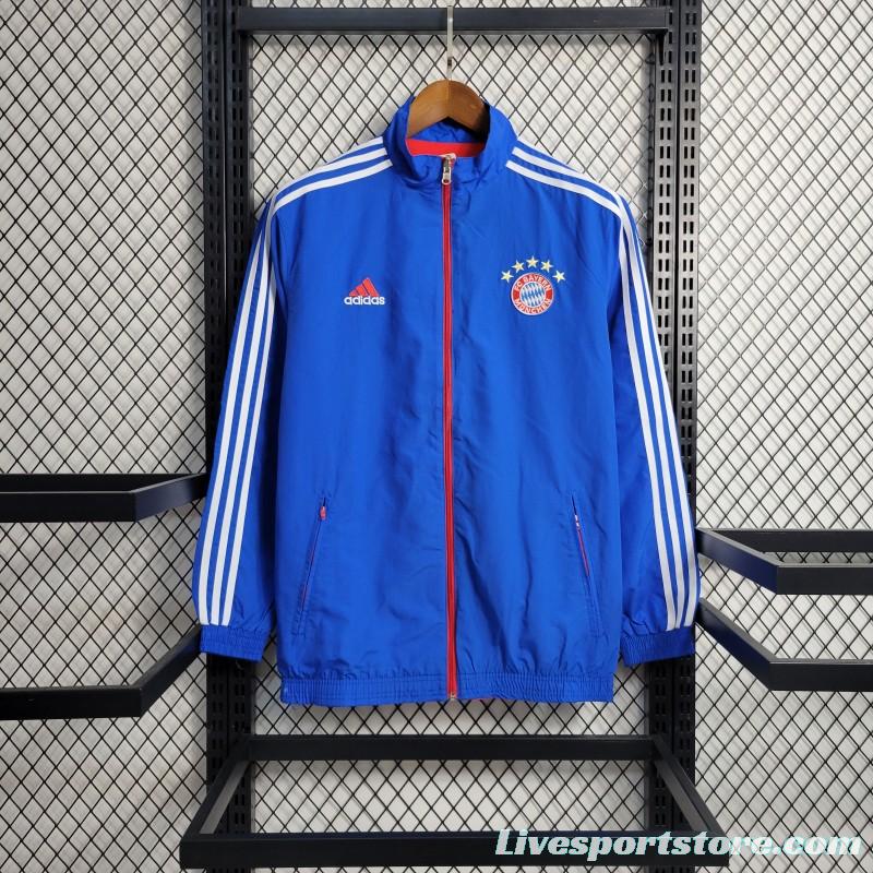 23-24 Bayern Munich Blue Reversible Windbreaker