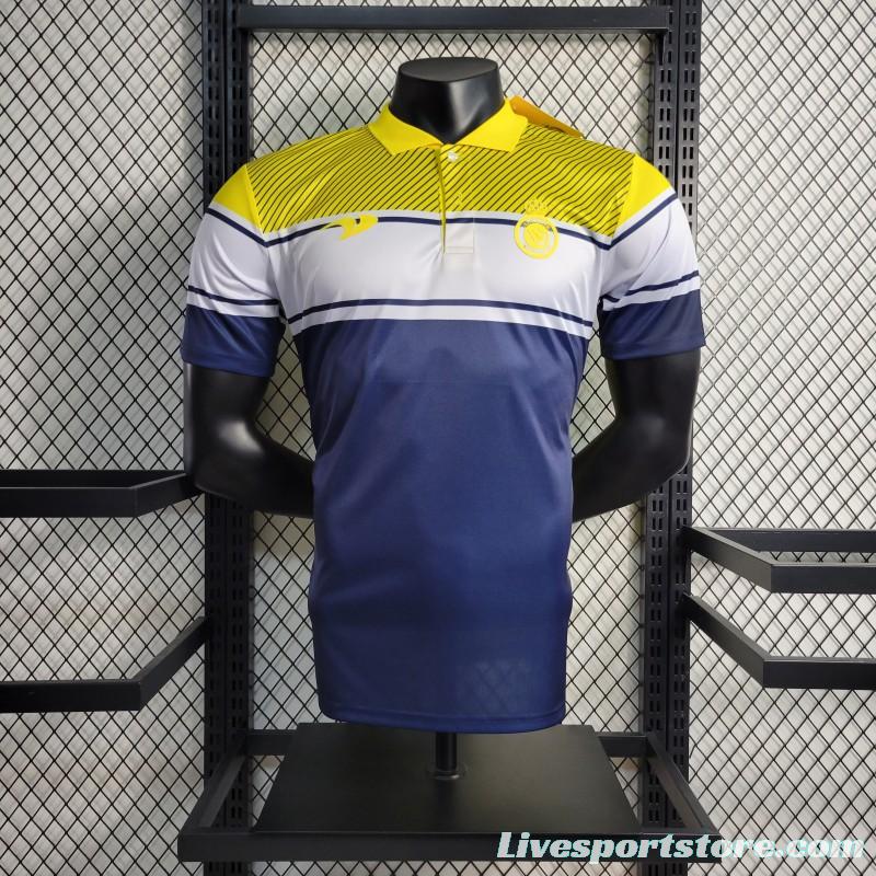 23-24 Al Nassr Yellow Navy POLO Jersey