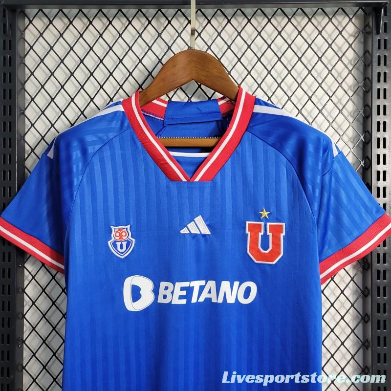 23-24 Kids Universidad De Chile Home  Jersey Size 16-28