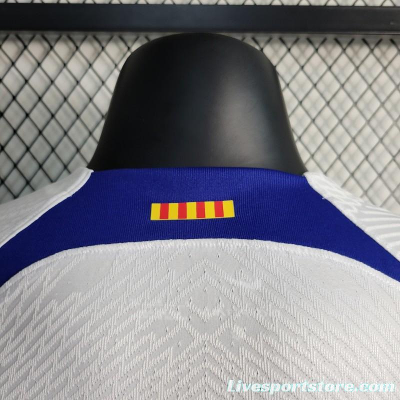 Player Version 23-24 Barcelona White Training Jersey