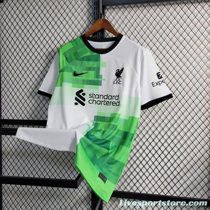 23-24 Liverpool Away White/Green Jersey