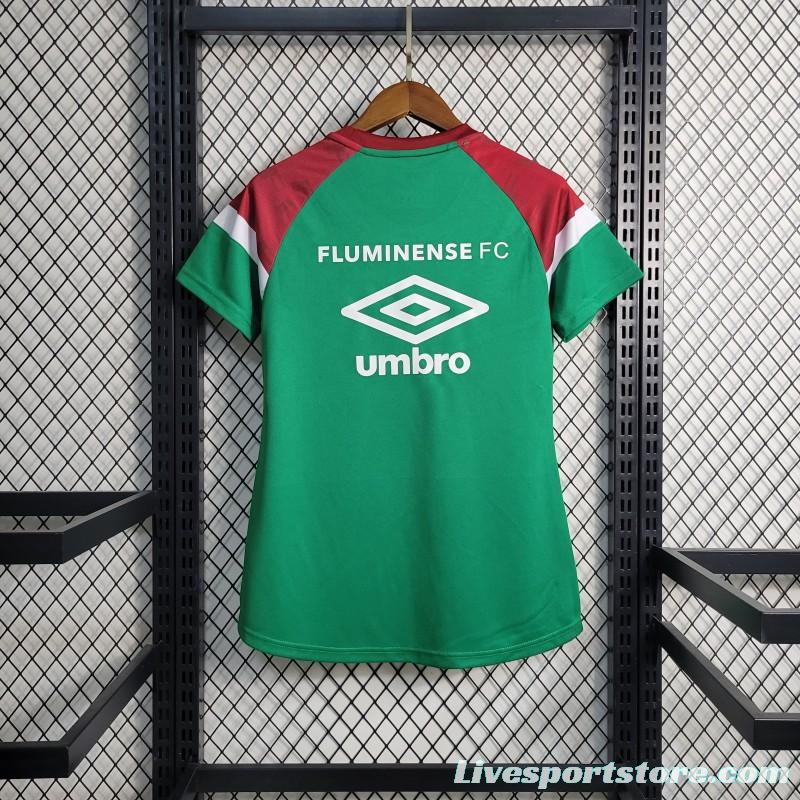 23-24 Women Fluminense Training Green Red Jersey