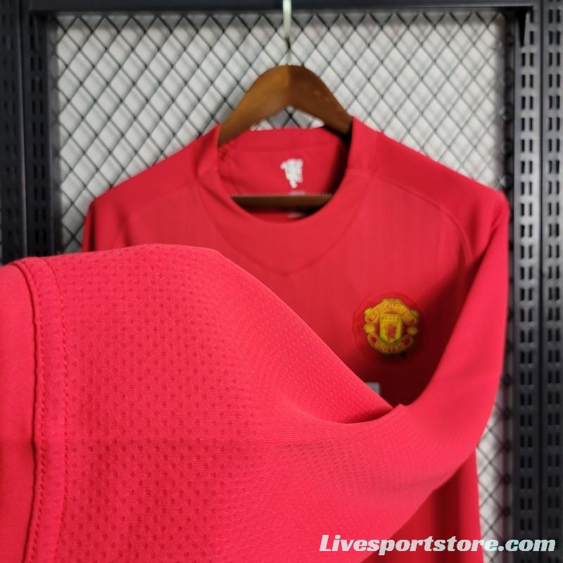 Retro Long Sleeve 07-08 Manchester United Champions League Version Home Jersey