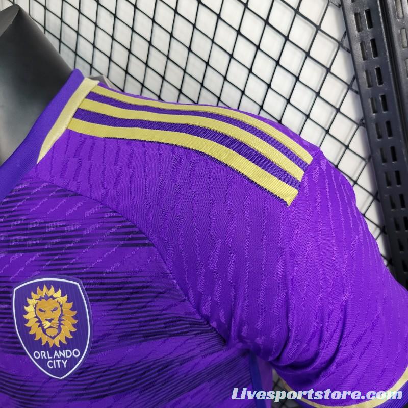 Player Version 23-24 Orlando City Home Soccer Jersey