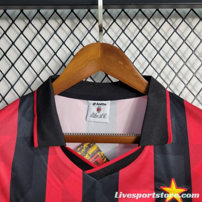 Retro 93-94 AC Milan Home Soccer Jersey