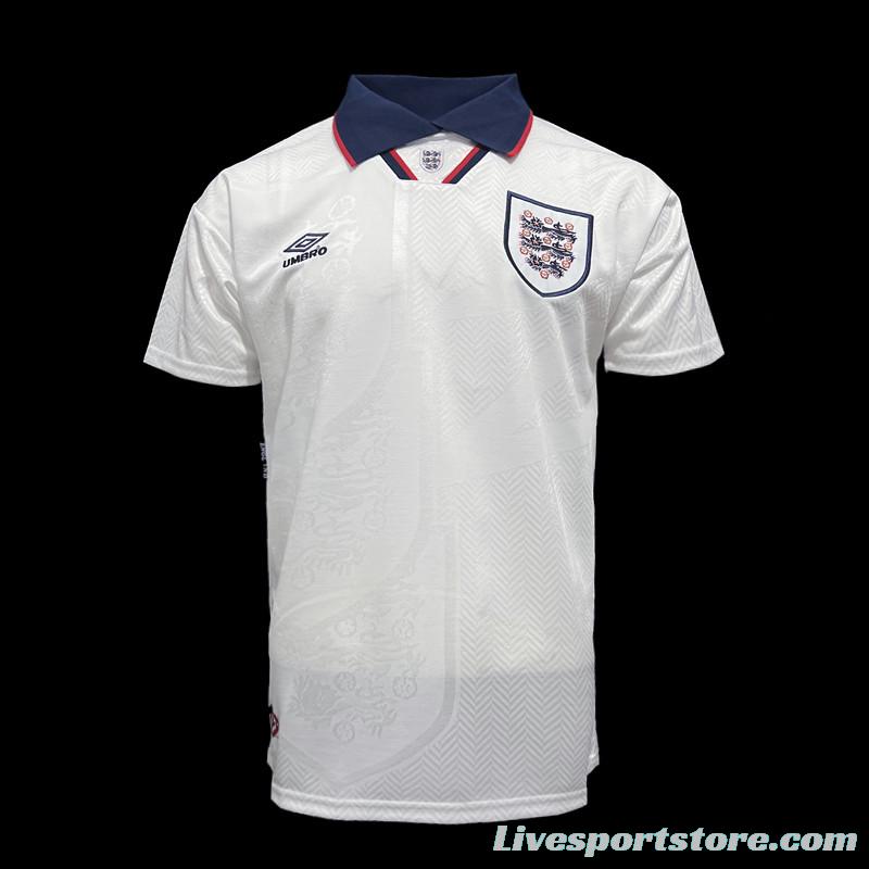 Retro 94/95 England At Home Soccer Jersey