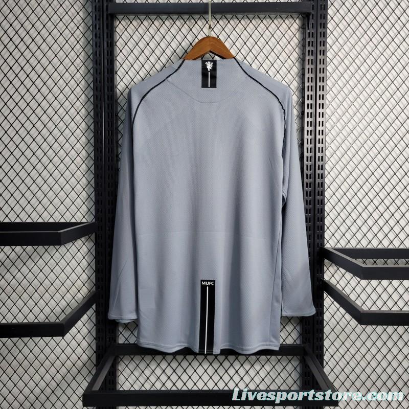 Retro 07-08 Manchester United Gray Goalkeeper Jersey