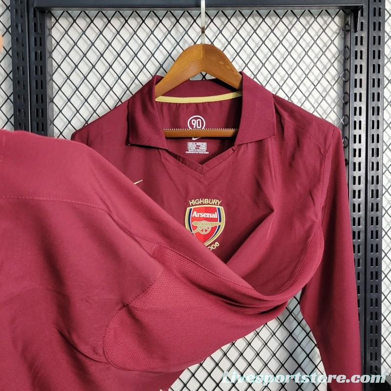 Retro 05-06 Arsenal Home Long Sleeve Jersey