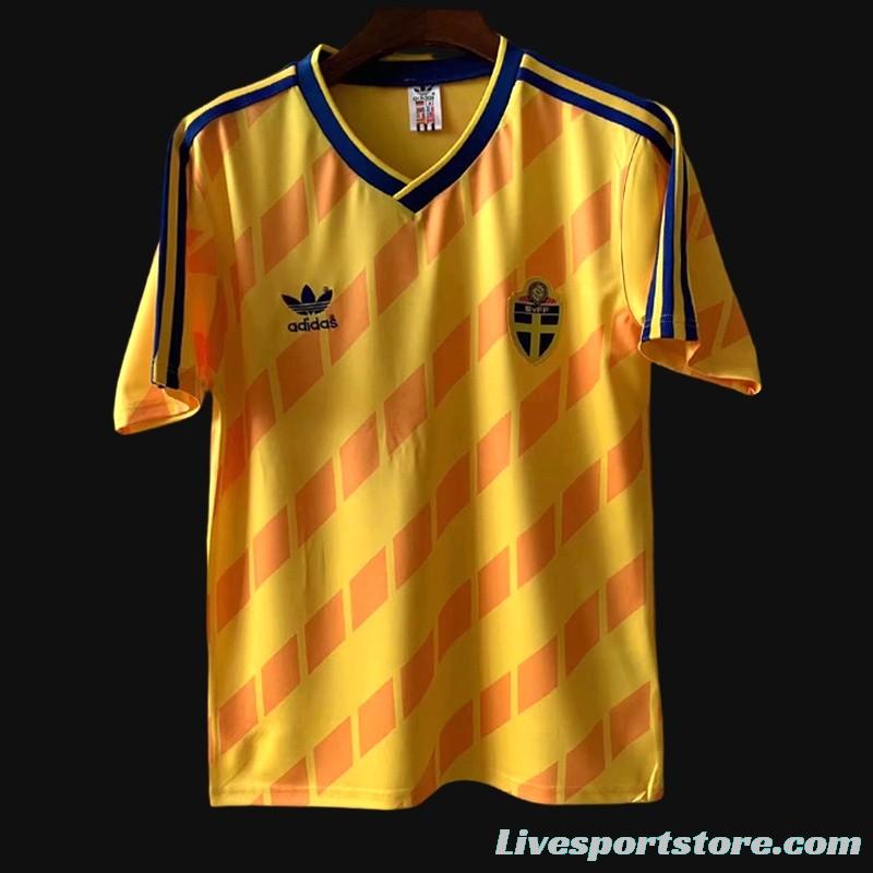 Retro 1988 Sweden Home Jersey