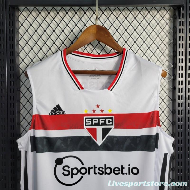 22-23 Sao Paulo Home Vest White Jersey