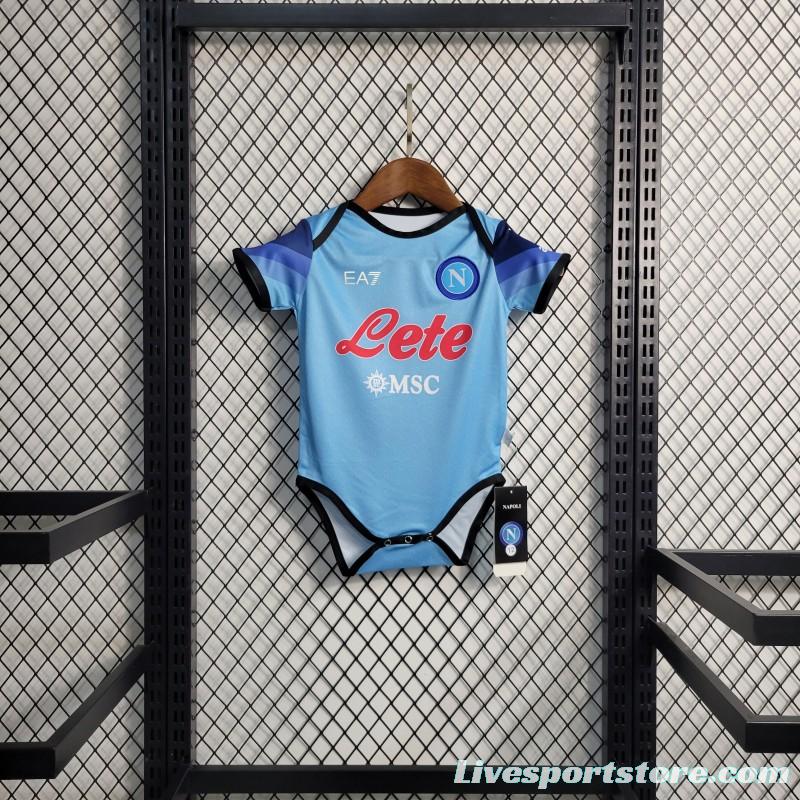 23-24 Baby Napoli Home Soccer Jersey Baby 6-18 Month