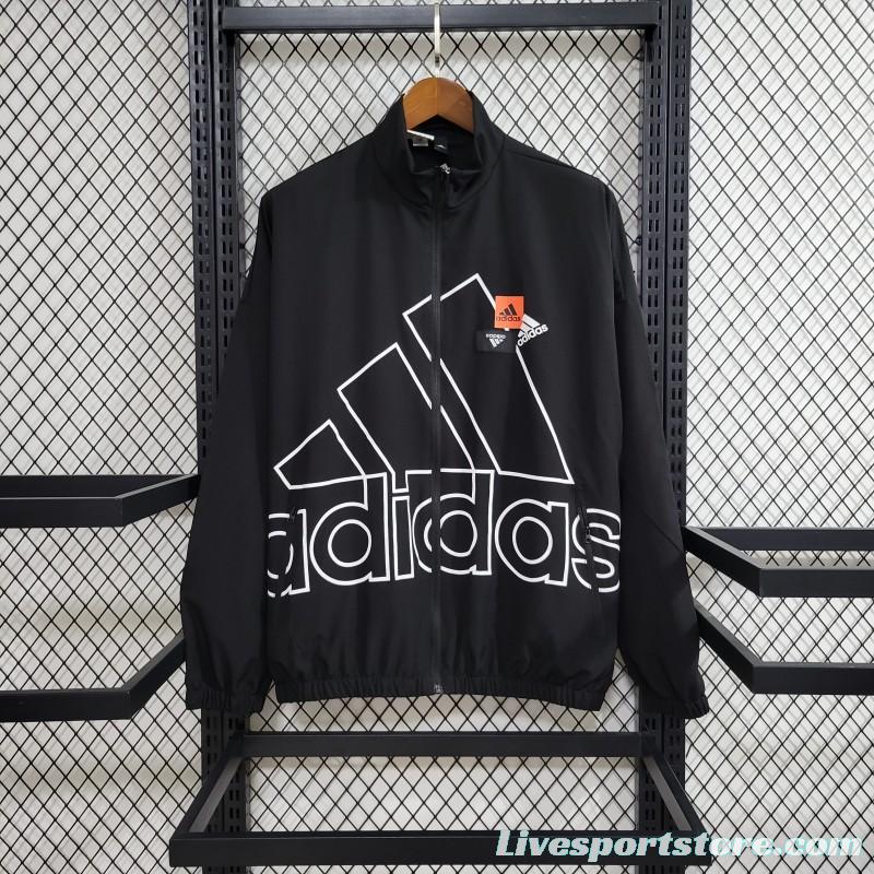 2023 Adidas Black Windbreaker