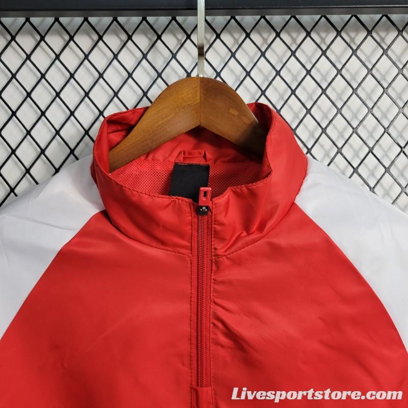 23-24 Sao Paulo Red White Windbreaker