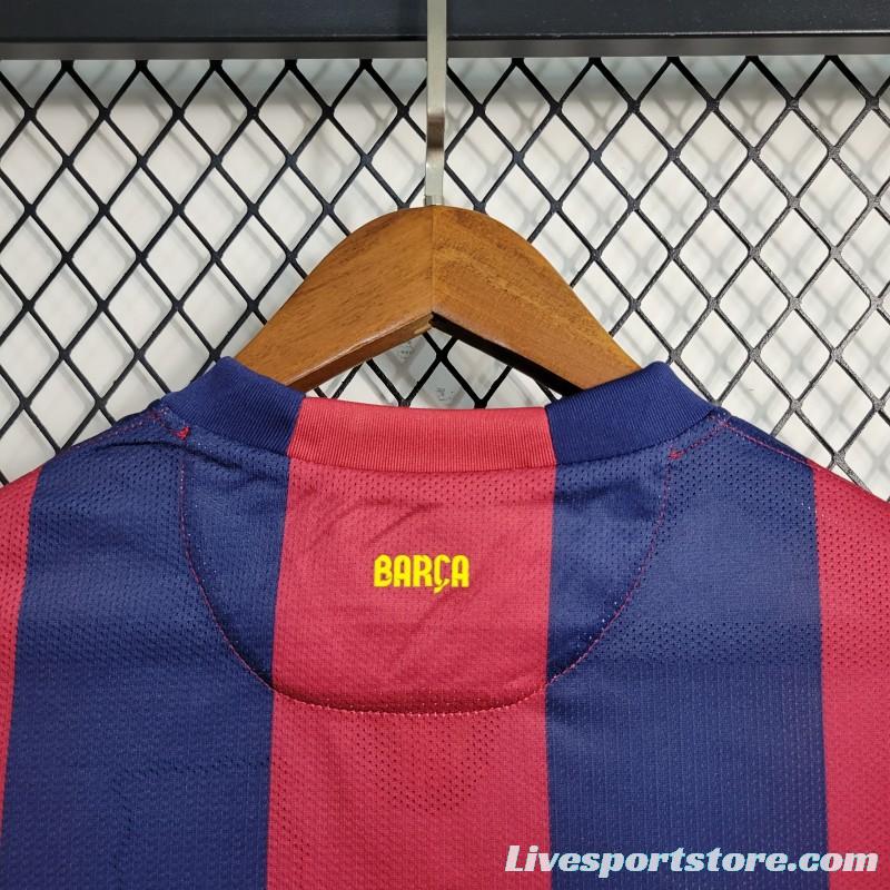 Retro14-15 Barcelona Home Long Sleeve Jersey