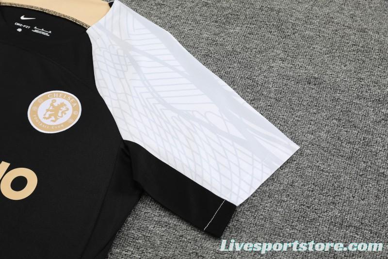 23-24 Chelsea White Black Short Sleeve+Shorts