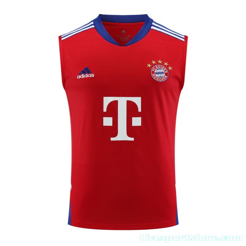 23-24 Bayern Munich Red/Blue Vest Jersey+Shorts