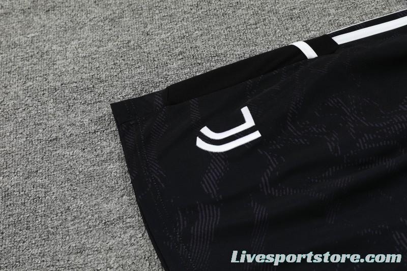 23-24 Juventus Black White Vest Jersey+Shorts