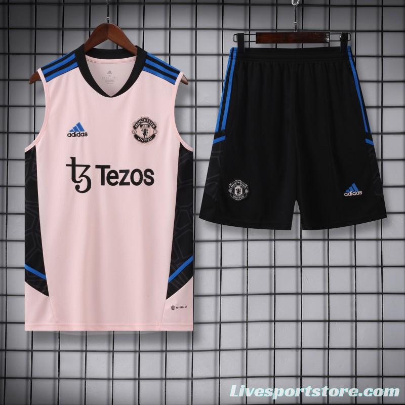 23-24 Arsenal Pink Vest Jersey+Shorts