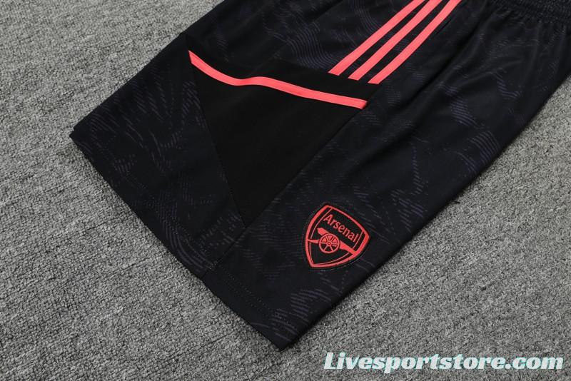 23-24 Arsenal Black Pattern Special Short Sleeve+Shorts