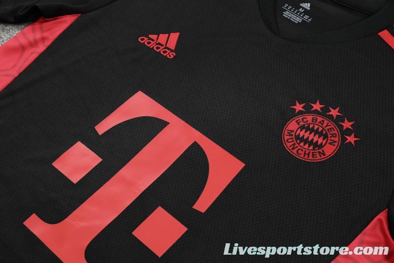 23-24 Bayern Munich Black Red Short Sleeve+Shorts