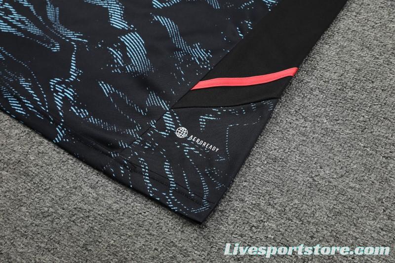 23-24 Arsenal Black Pattern Special Short Sleeve+Shorts