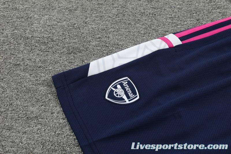 23-24 Arsenal White/Navy Short Sleeve+Shorts