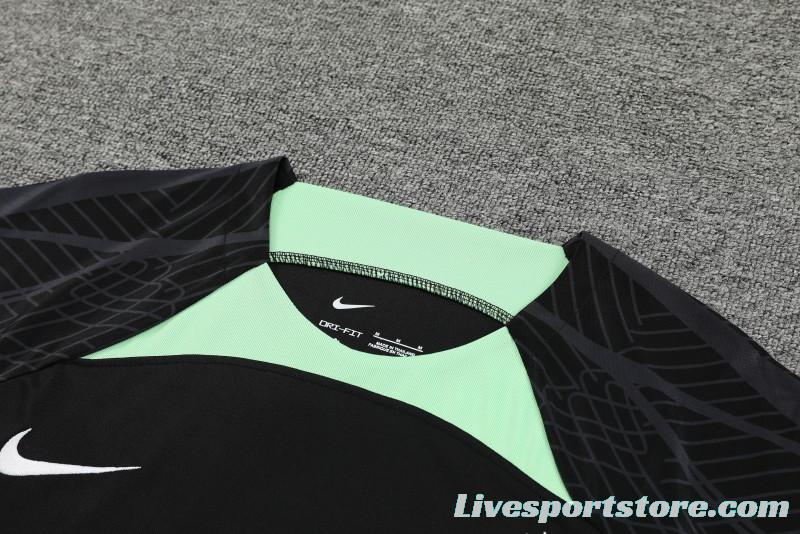 23-24 Liverpool Black Green Short Sleeve+Shorts