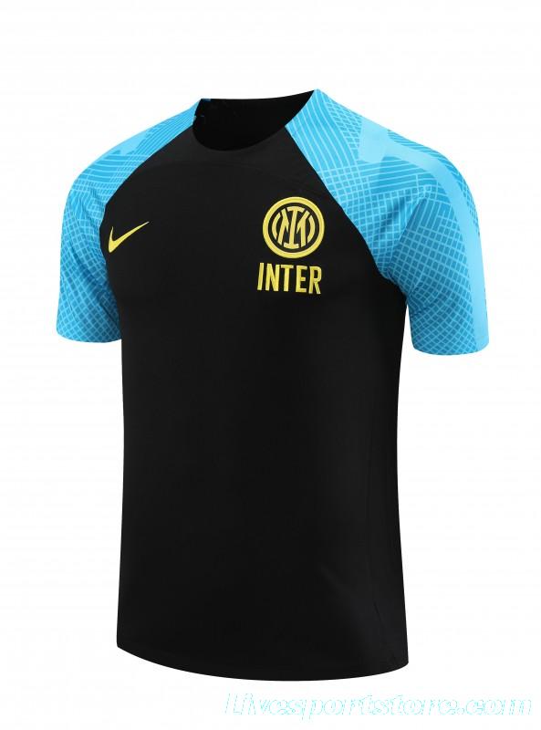 23-24 Inter Milan Black/Blue Short Sleeve+Shorts