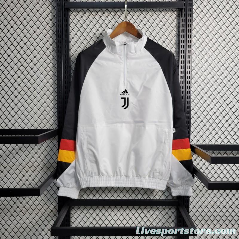 23-24 Juventus White Windbreaker