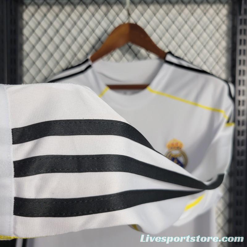 Retro Long Sleeve 09/10 Real Madrid Home Jersey