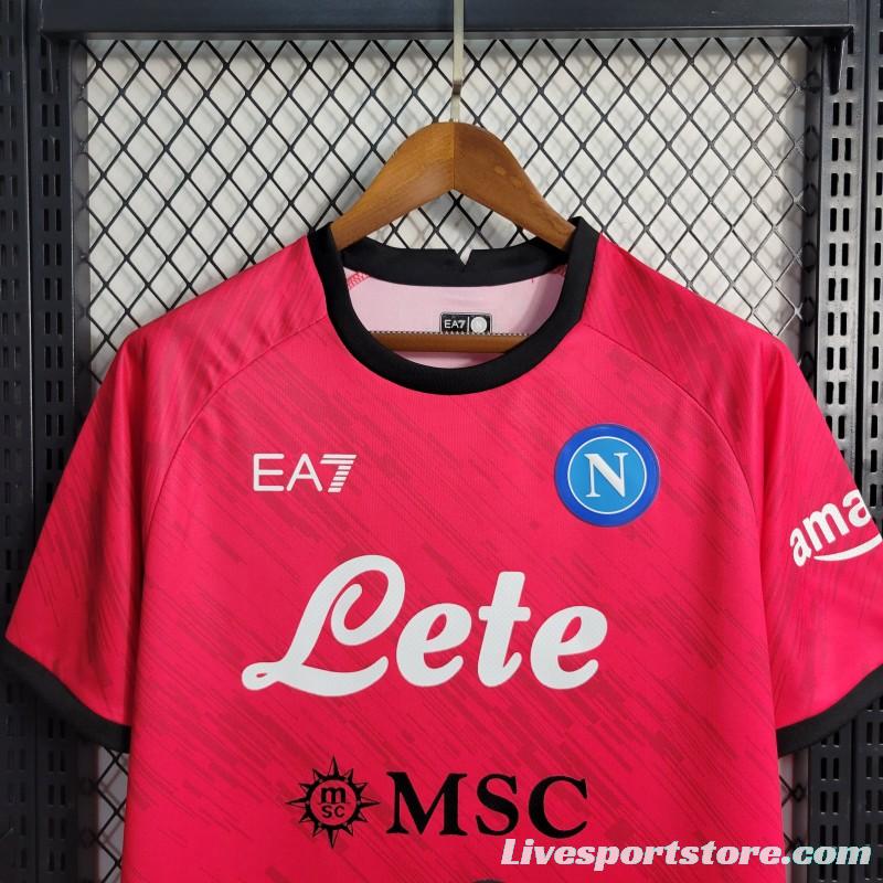 23-24 SSC Napoli Face Game Gollini Red Jersey