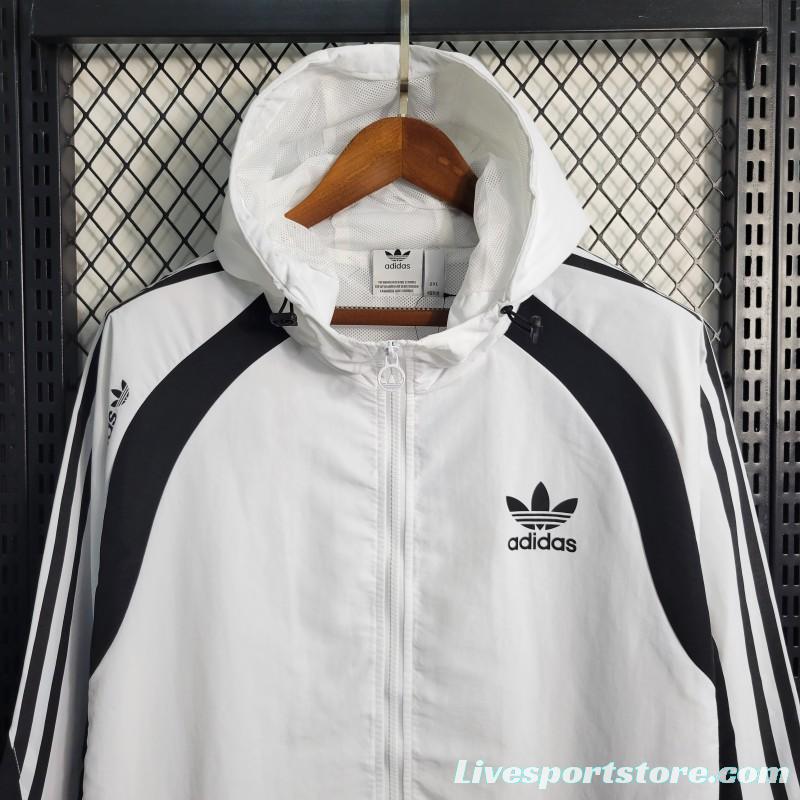 2023 Adidas Originals White Windbreaker