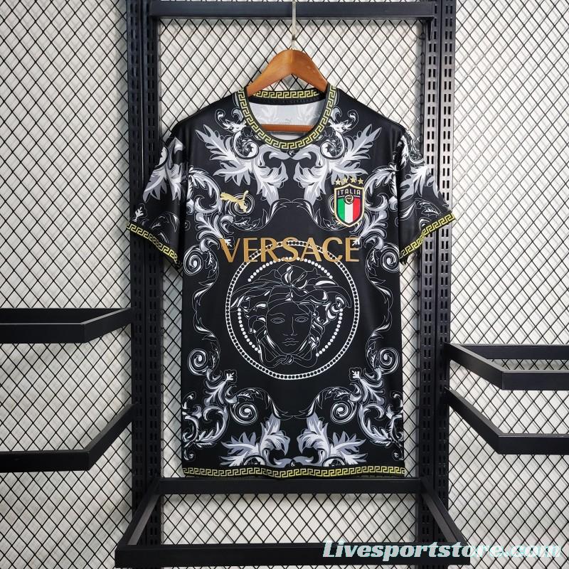 2023  Italy x Versace Special Edition Black Jersey