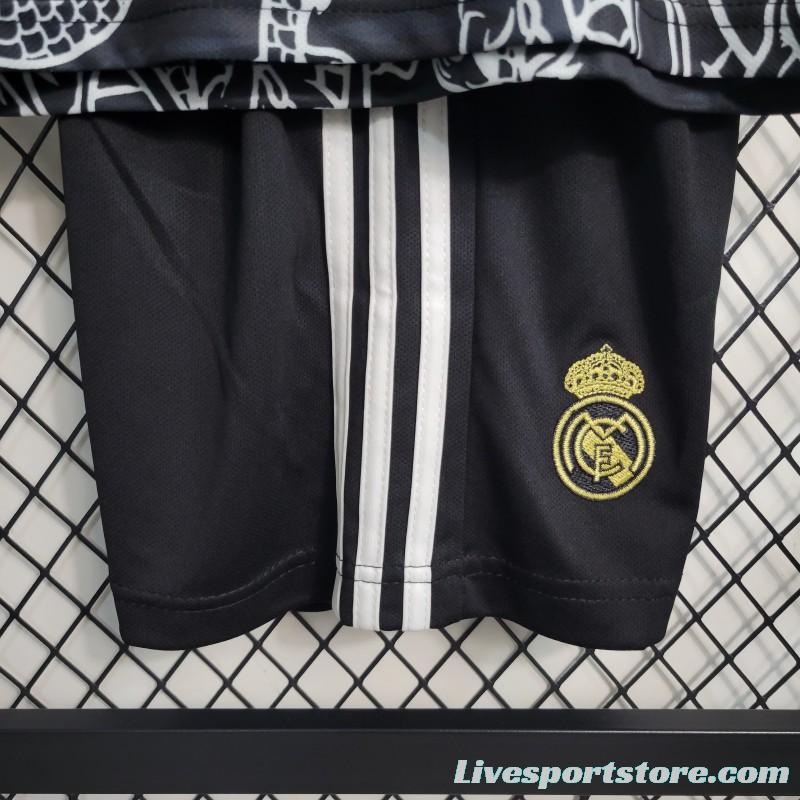 23-24 Kids Real Madrid Special Edition Black Dragon Jersey Size 16-28