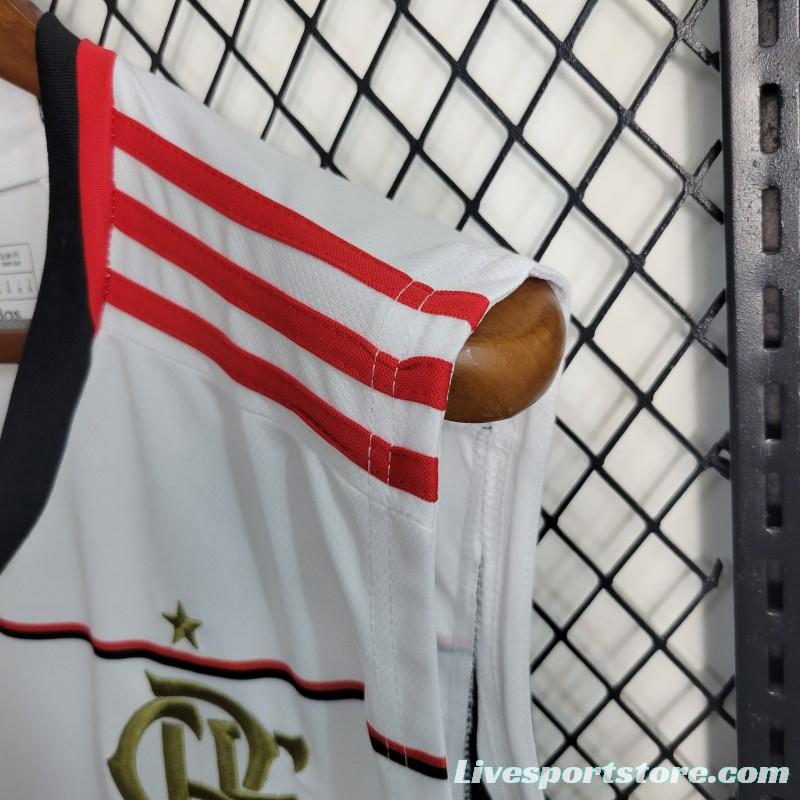 23-24 Flamengo White Away Vest Jersey