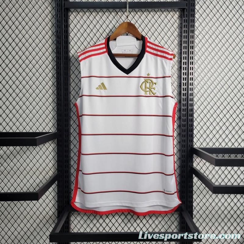 23-24 Flamengo White Away Vest Jersey