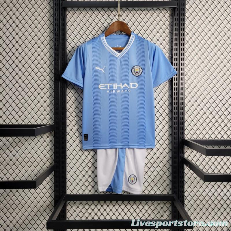 23-24 Kids Manchester City Home Jersey