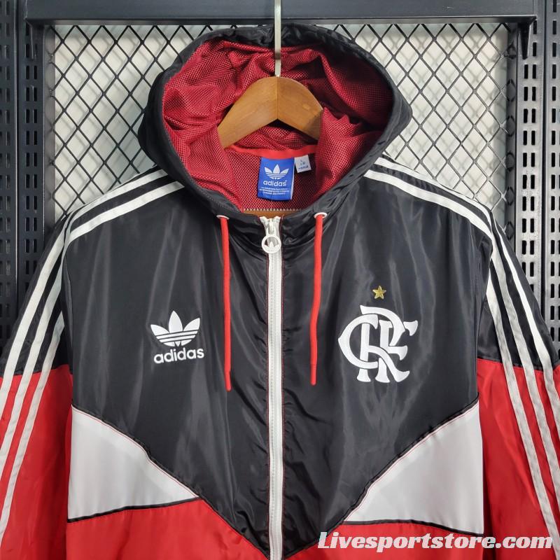 23-24 Flamengo Black Red Windbreaker