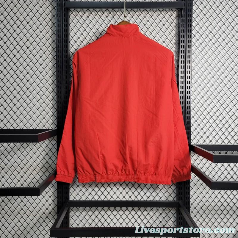 23-24 Sao Paulo Reversible White Red Windbreaker