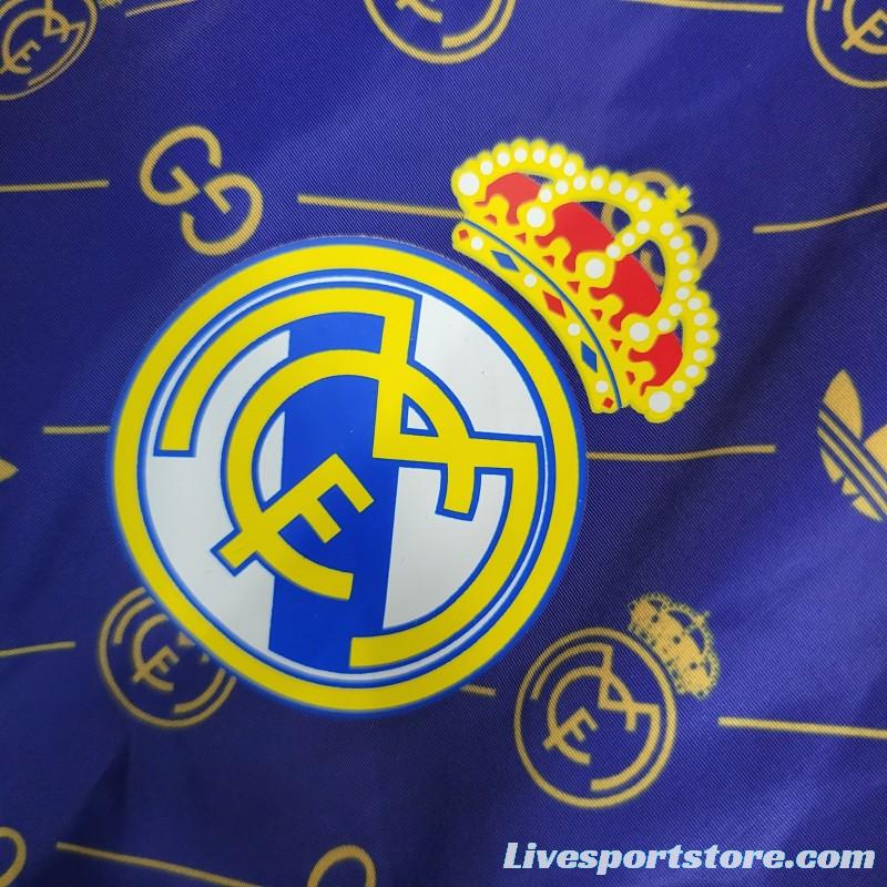 23-24 Real MadridxGUCCI Navy Windbreaker