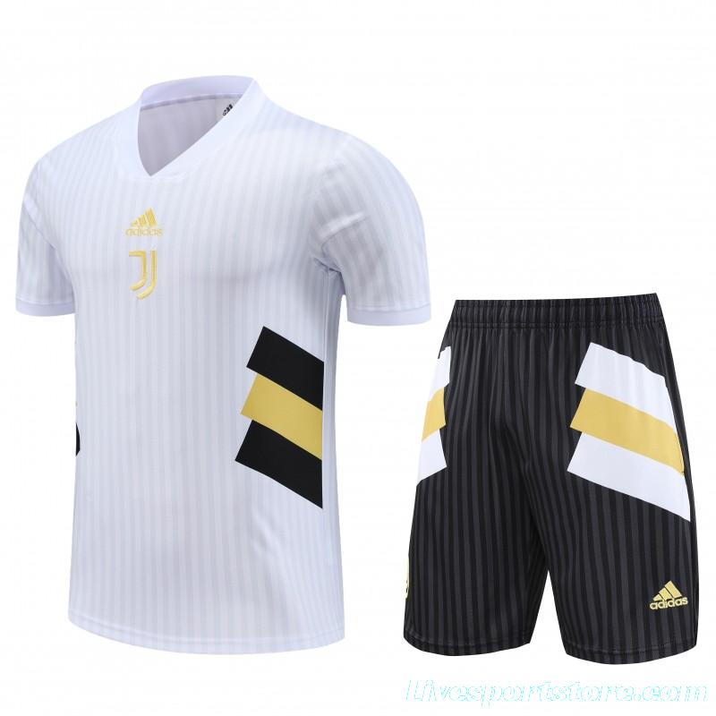 23 24 Juventus White Remake Icon Short Sleeve+Shorts