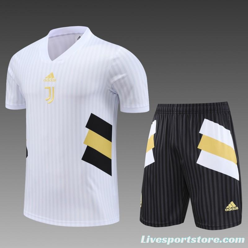 23 24 Juventus White Remake Icon Short Sleeve+Shorts